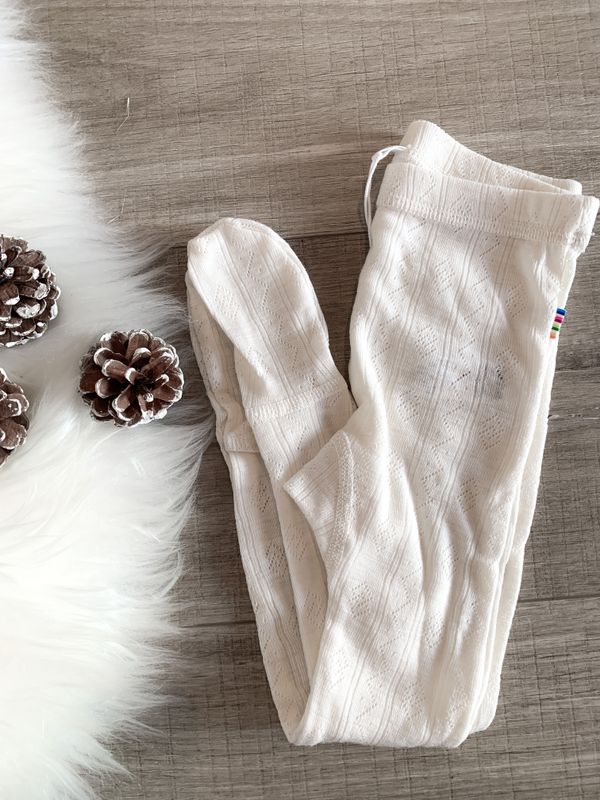 Joha ❤️ Leggings med fot i ull/silke m. blonder Of