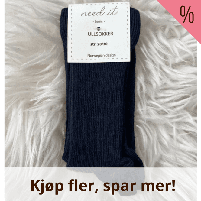 Hovedbilde Need it <3 Sokker i merinoull Klassisk Navy