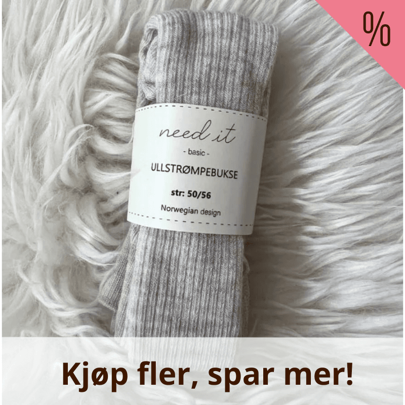 Need it <3 Strømpebukse i merinoull Sand